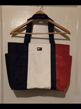 Tommy Hilfiger Tricolor Tote Bag - Black White Red